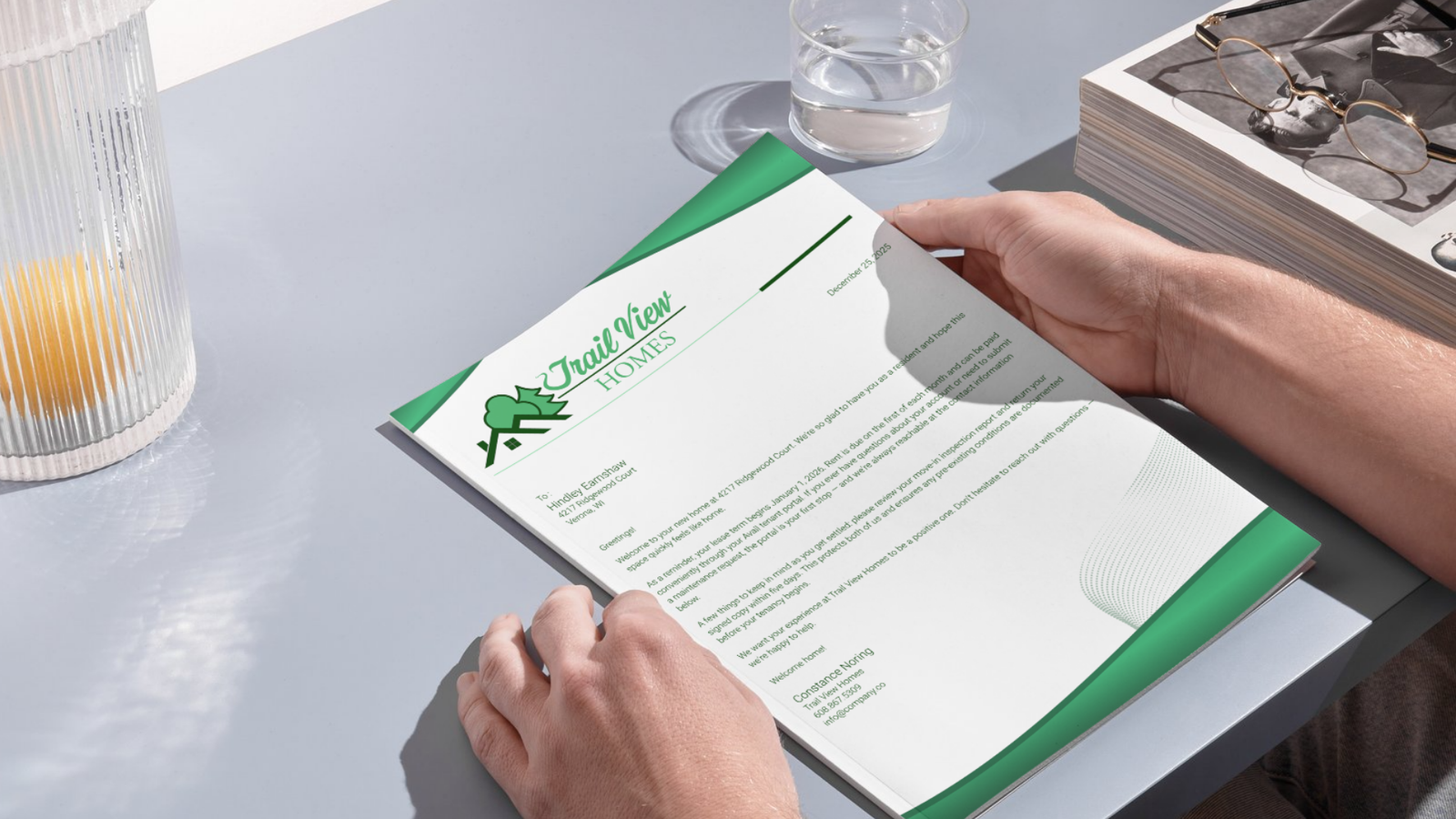 Trail View Homes Letterhead Mockup